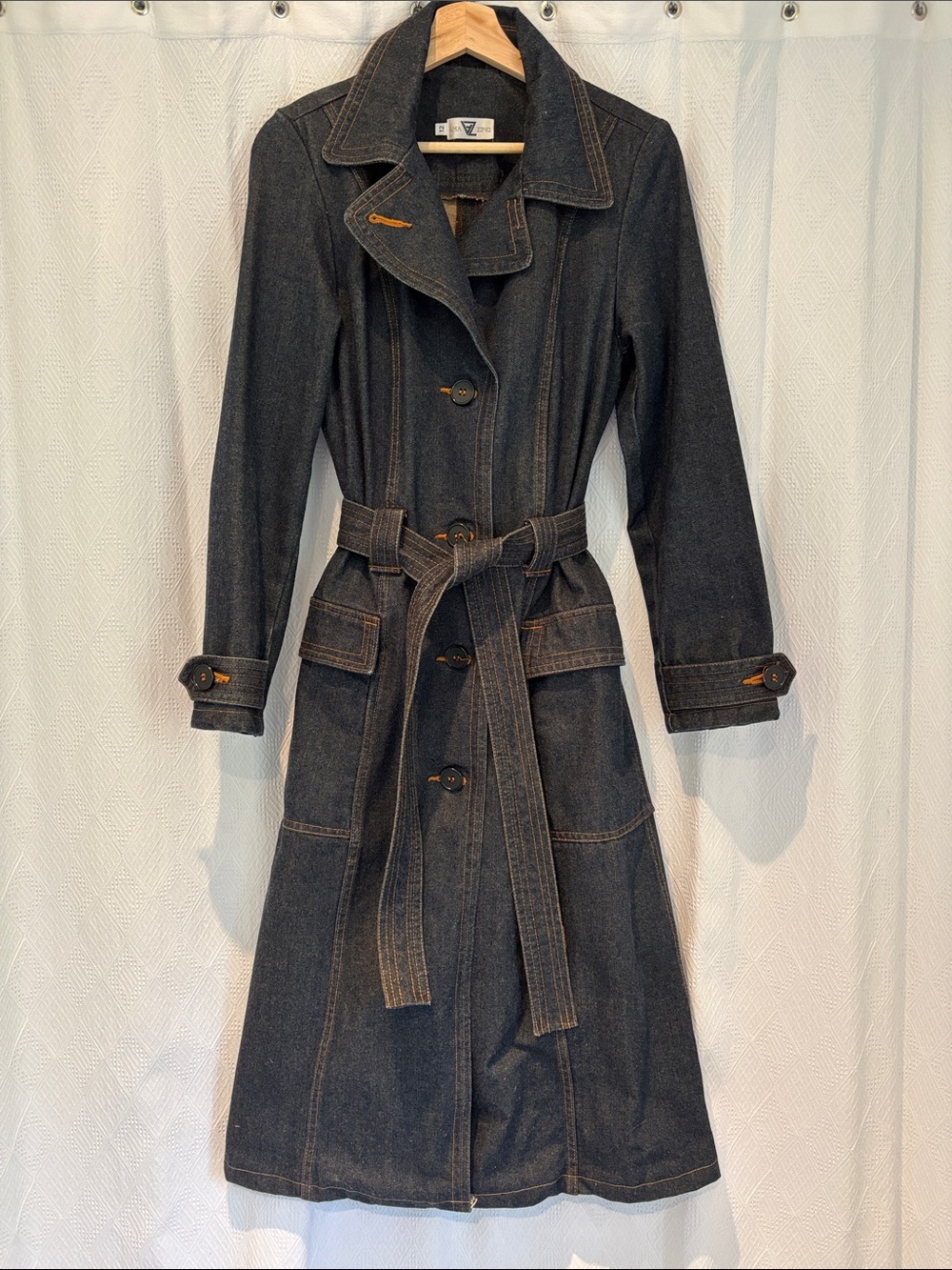 Y2K Denim trench Coat
